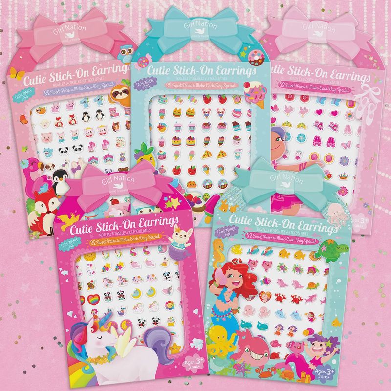 Girl Nation Cutie Stick-On Earrings- Various Styles