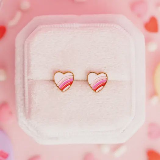 Rainbow Heart Earrings