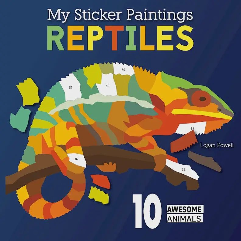 My Sticker Paintings- Reptiles