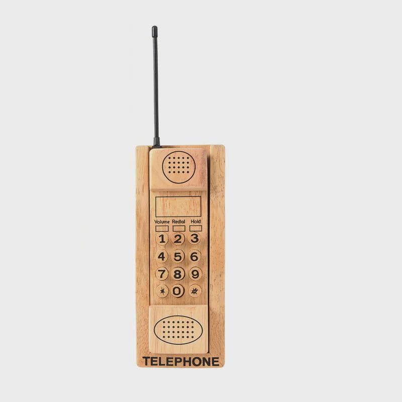 Wooden Push Button Toy Phone