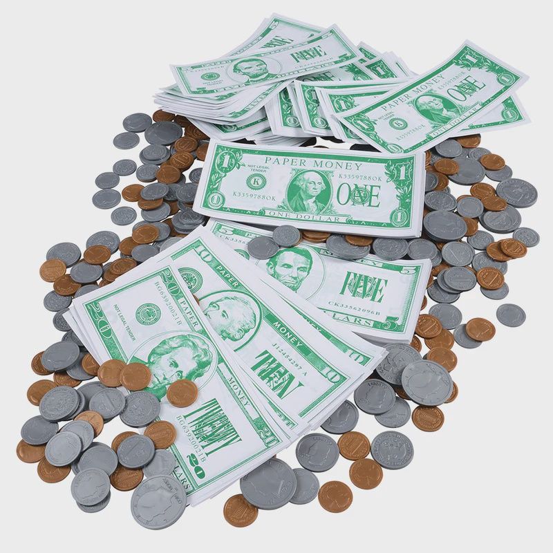 Money Kit | 600+ Piece Play Cash &amp; Coins