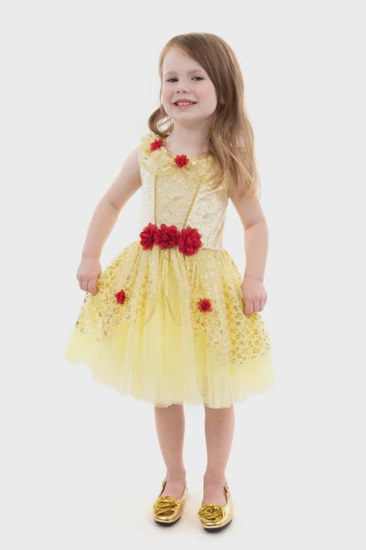 Yellow Beauty Party Dress M  3-5 Years