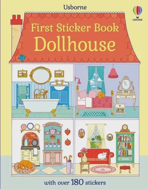 First Sticker Book Dollhouse : Usborne