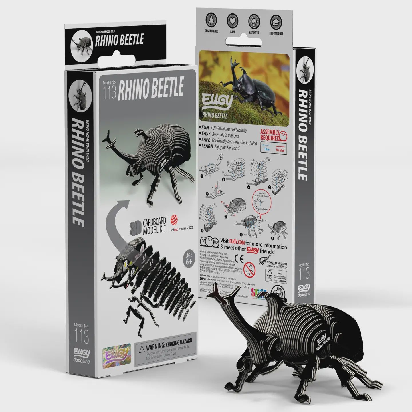 Eugy Rhino Beetle 3D Puzzle