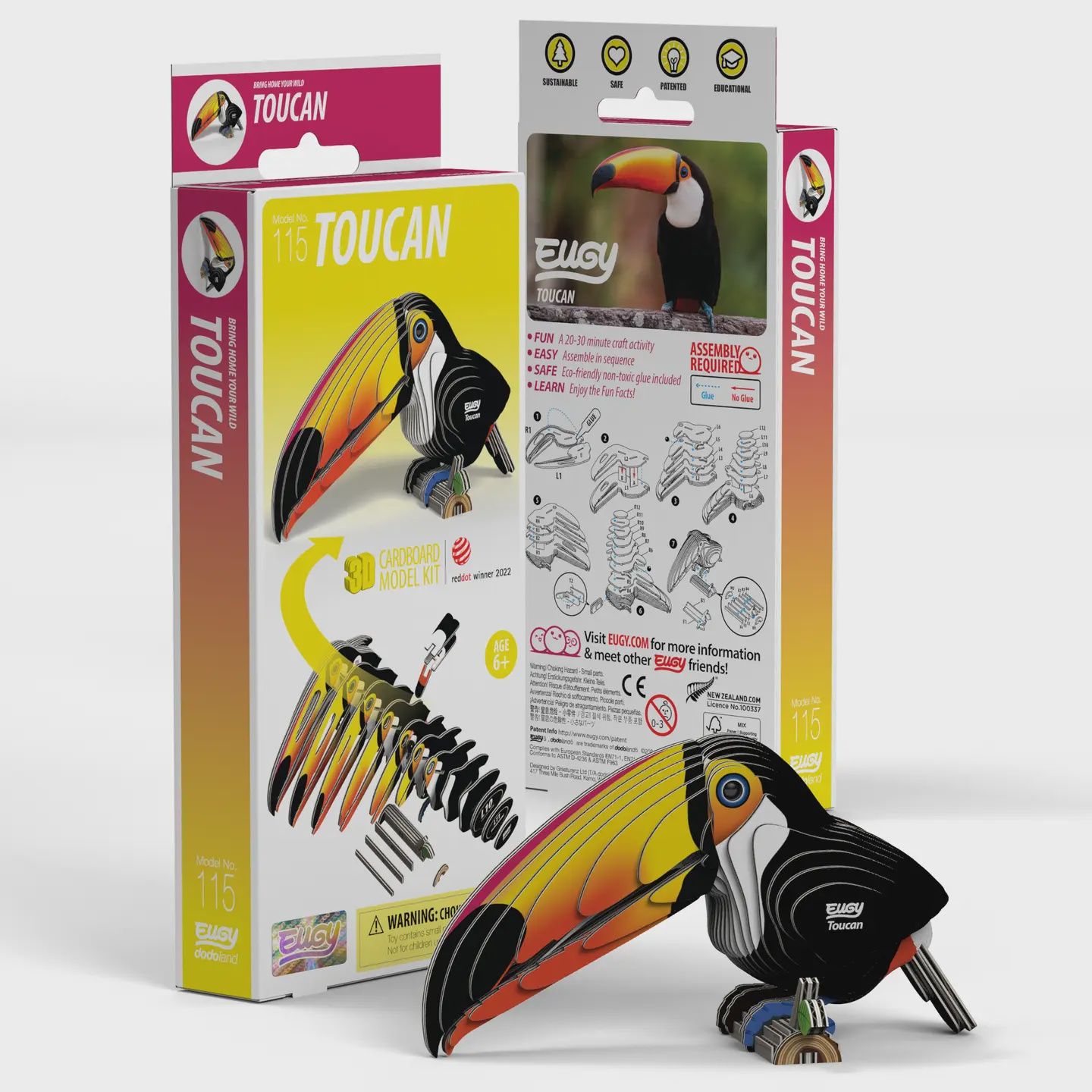 Eugy Toucan 3D Puzzle