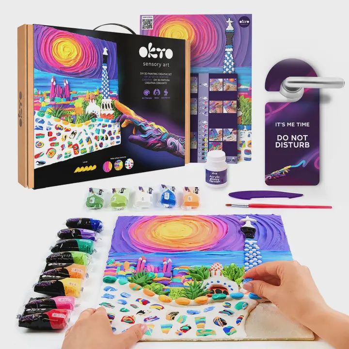 Okto Air-Dry Clay 3D Painting Kit – #Parkguellbarcelona