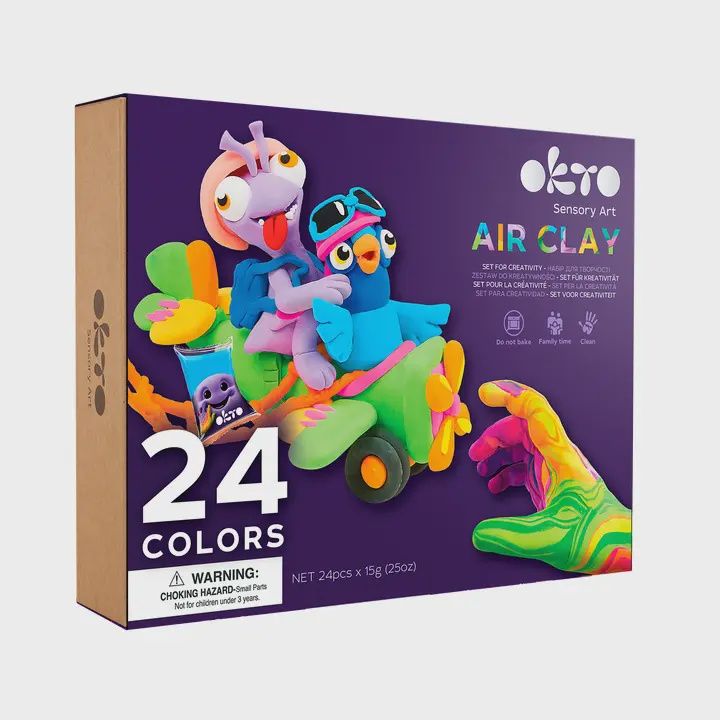 Okto Air Clay Set For Creativity – 24 Colors