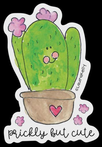 Vinyl Sticker-Prickly Cactus