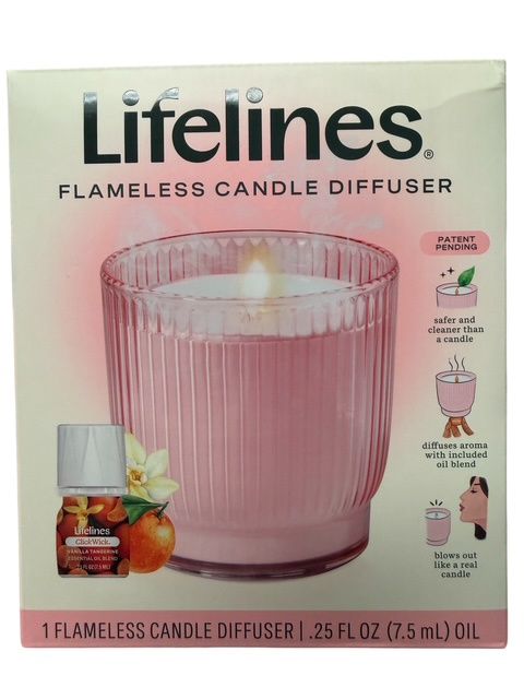 CLICKWICK® DIFFUSER SYSTEM- Blush Pink Ribbed Candle