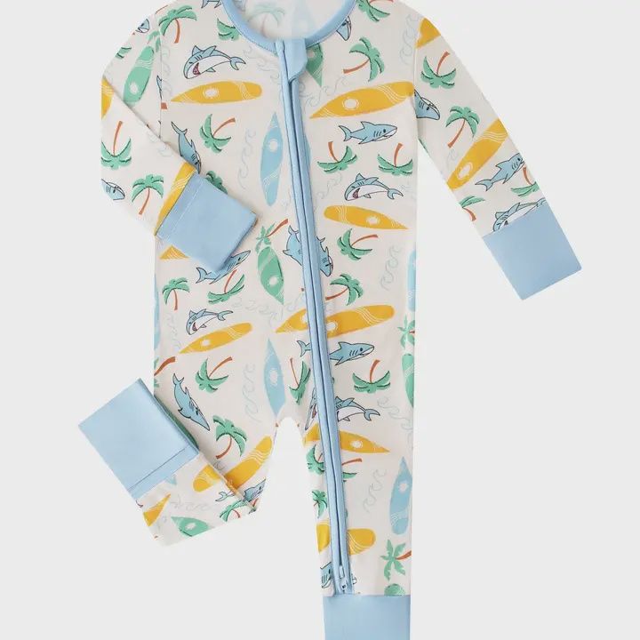 Beach Surfing Bamboo Convertible Zippy Romper 12-18mo