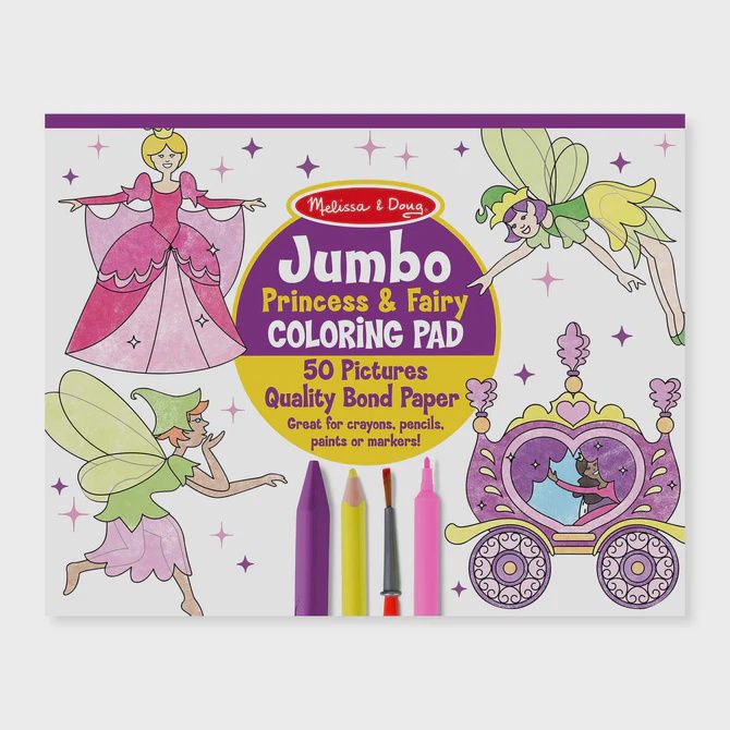 Jumbo Coloring Pad - Princess &amp; Fairy