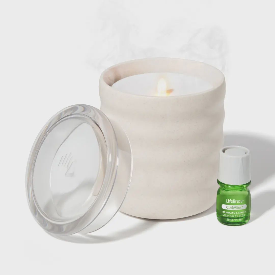 Flameless Candle Diffuser- Rosemary and Lemon - Bubble Cream