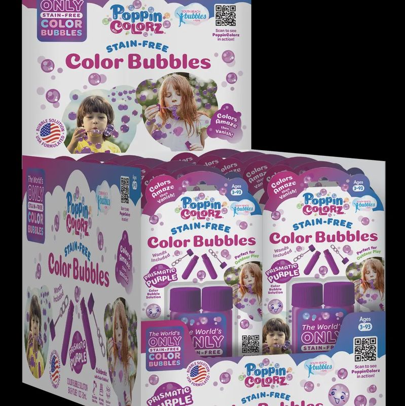Poppincolorz 2-Pack Prismatic Purple Tubes