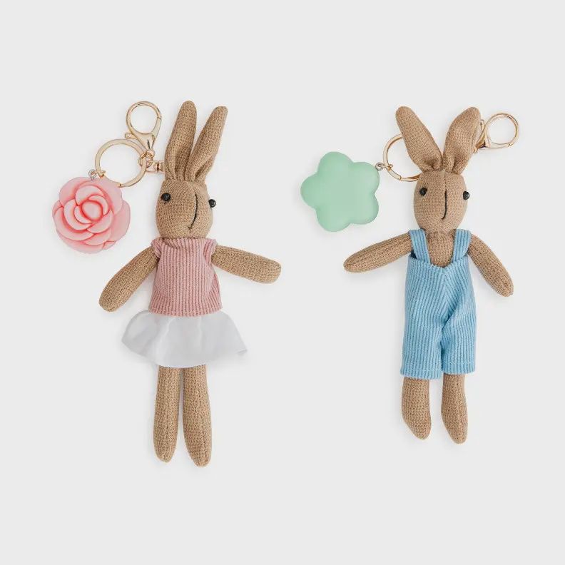 Bunny Keychain Lip Balm (pink)