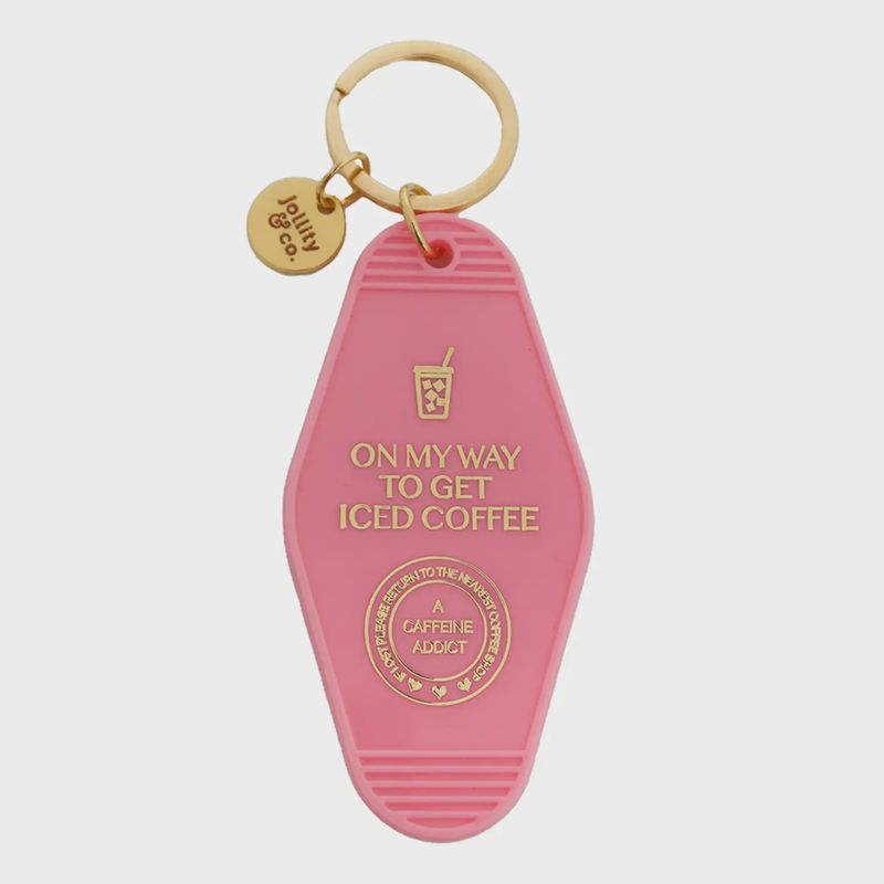 On My Way To Get Iced Coffee Keychain