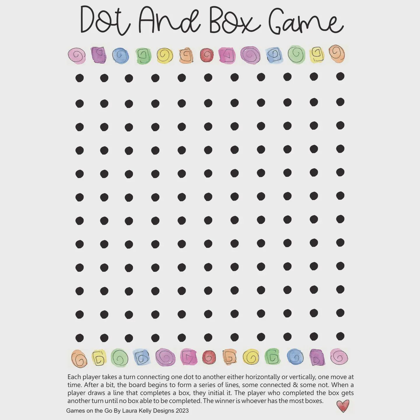 Dot and Box Game - Games on the Go Pad