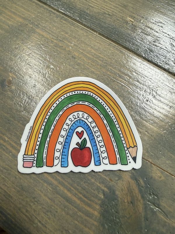Pencil Heart Sticker