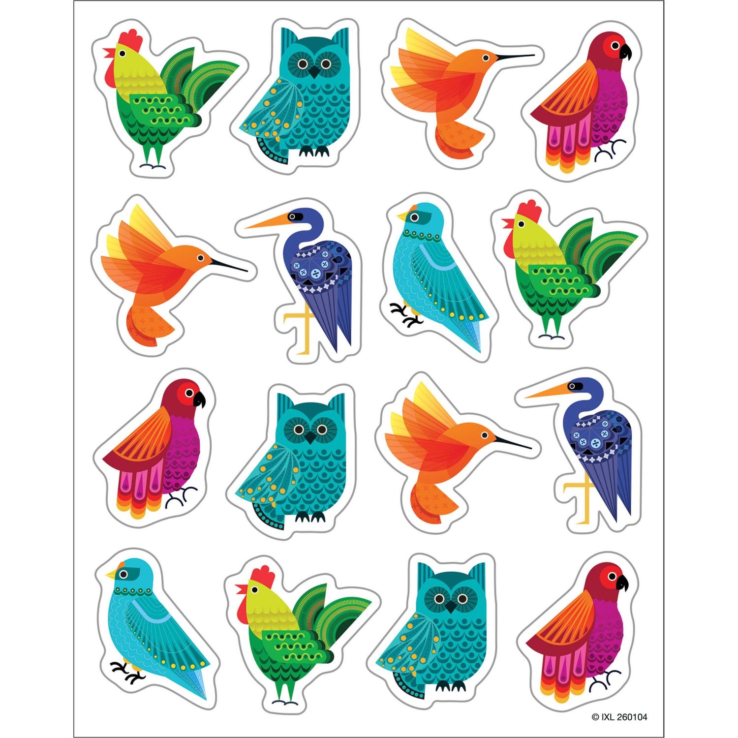 Feathered Friends Shape Stickers