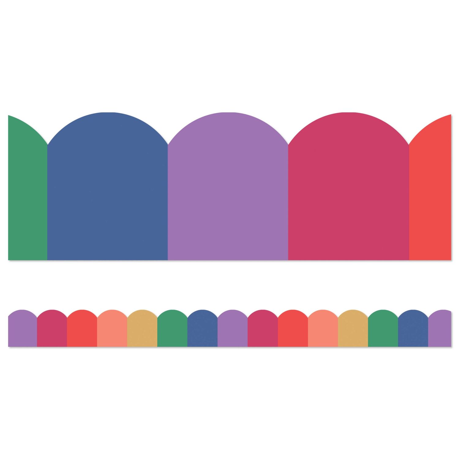 Farmers Market Rainbow Cheer Scalloped Borders