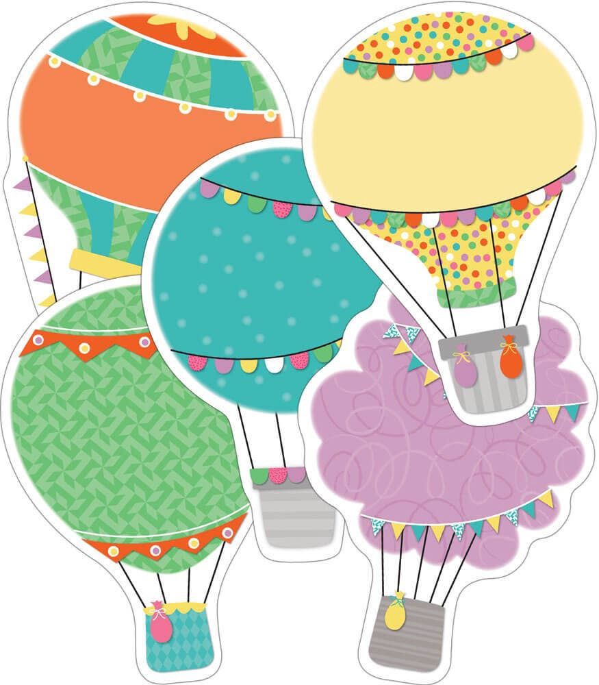 Up and Away Hot Air Balloons Cutouts