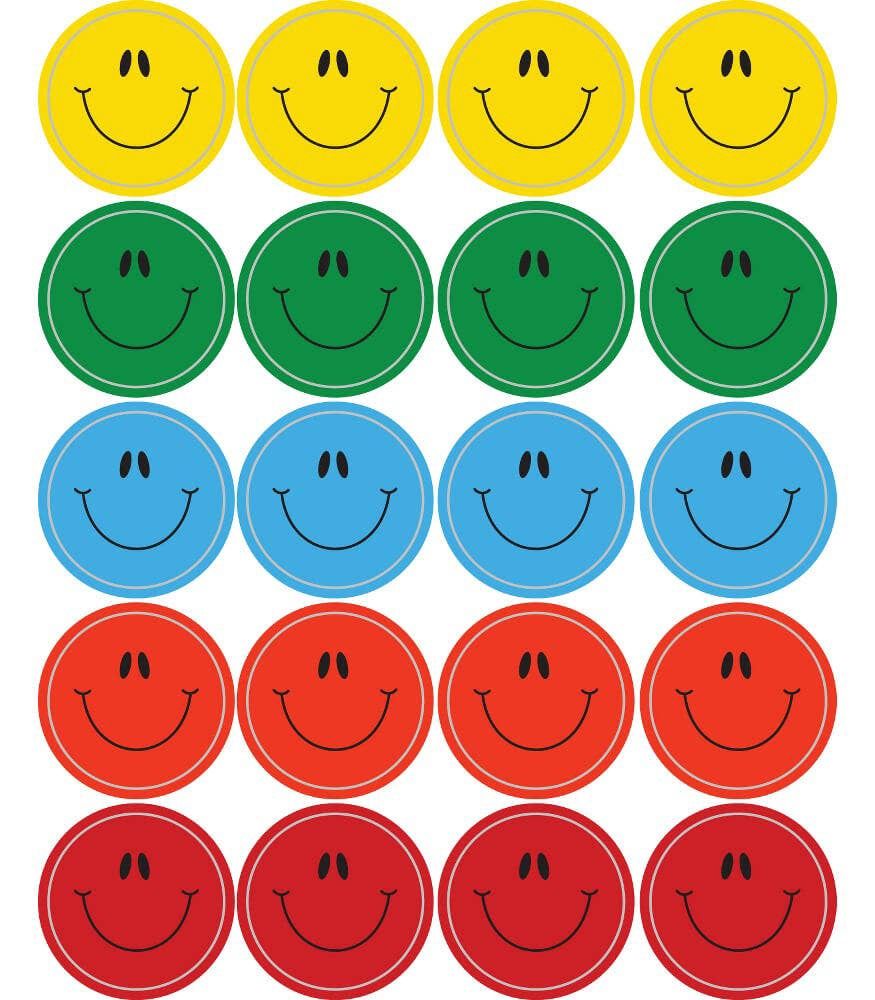 Smiley Faces, Multicolor Shape Stickers