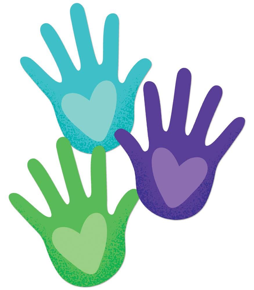 One World Hands with Hearts Cutouts