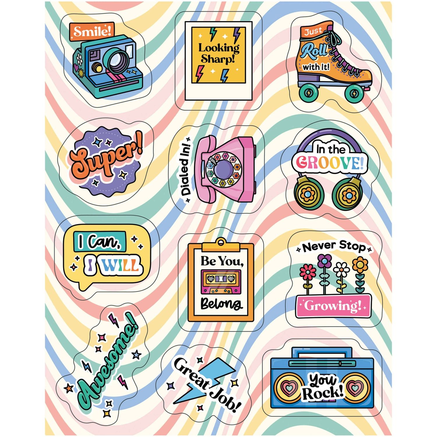 Happily Ever Elementary Retro Remix Motivational Stickers