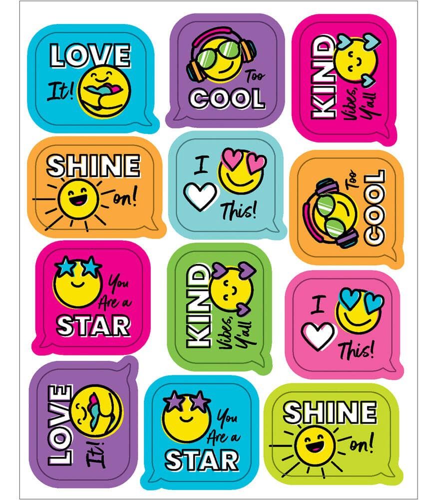 Kind Vibes Smiley Faces Motivational Stickers