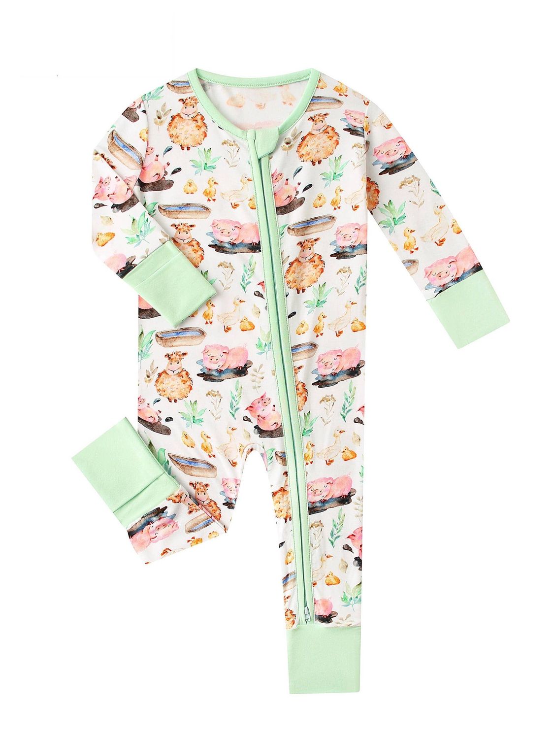 Posh TOT Farmyard Fun Bamboo Baby Convertible Zippy Romper   18-24M