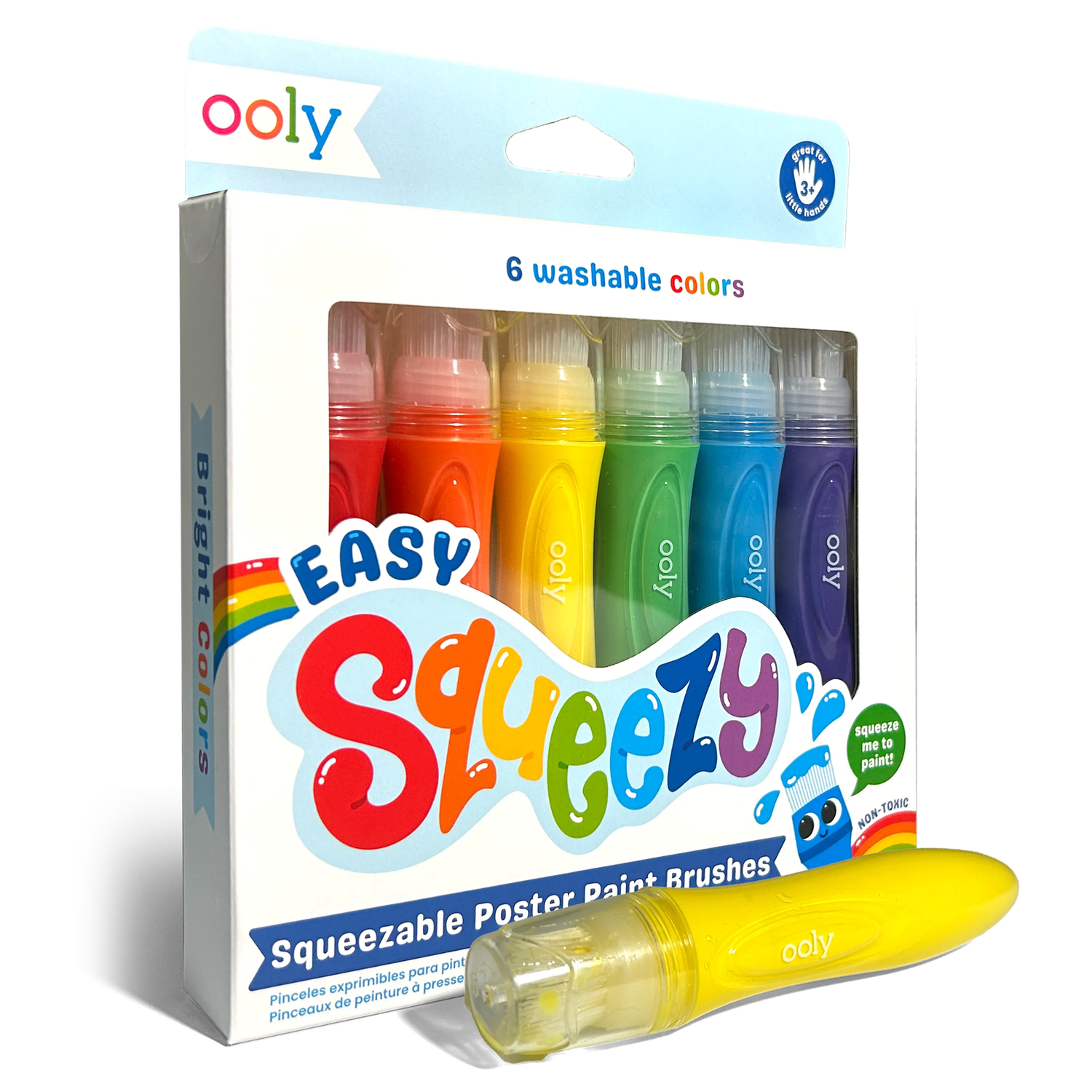 Easy Squeezy: Squeezable Poster Paint Brushes (Set of 6)