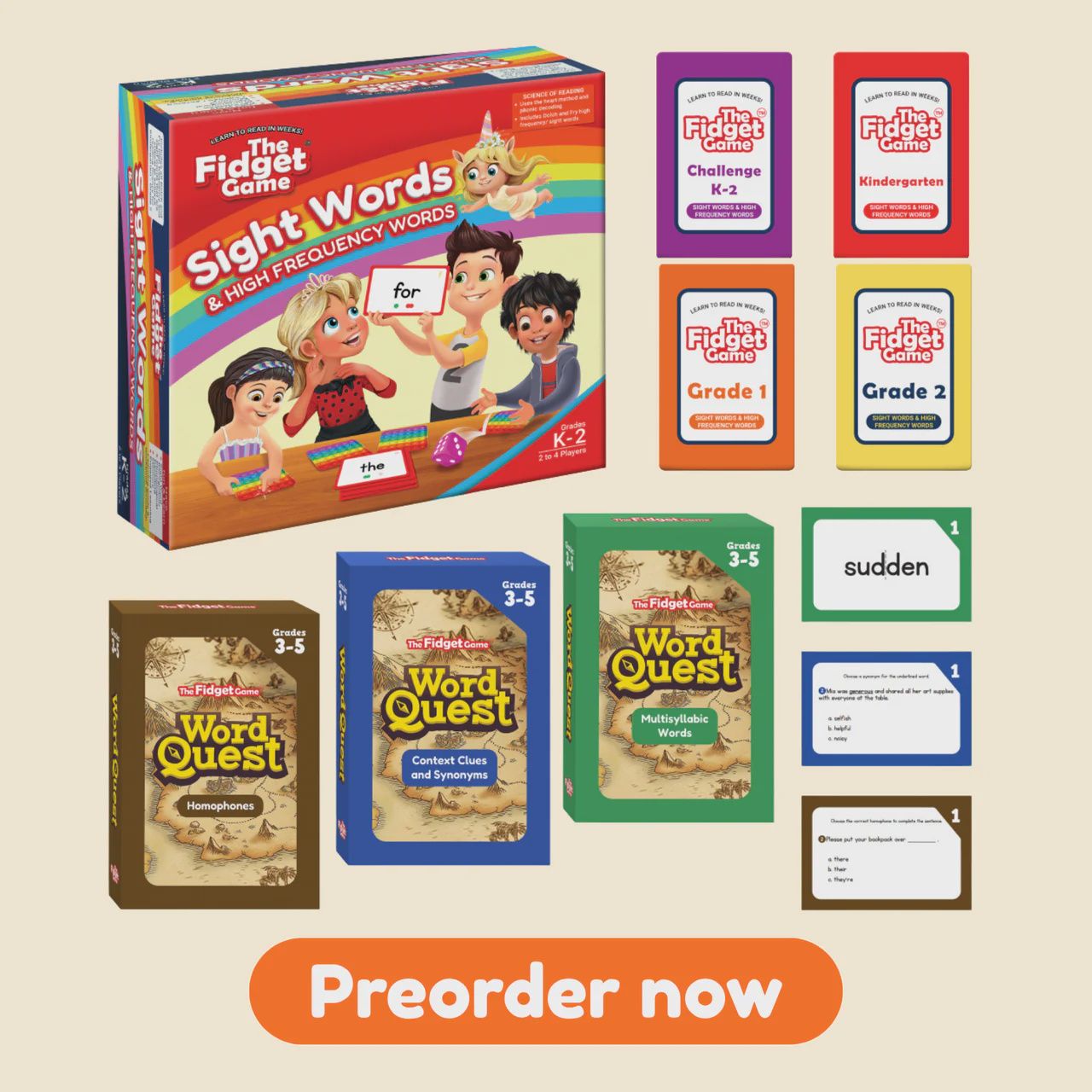 The Fidget Game- Sight Words