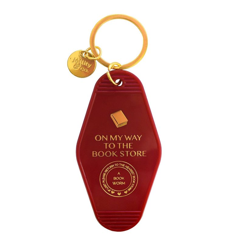 On My Way To The Book Store Keychain