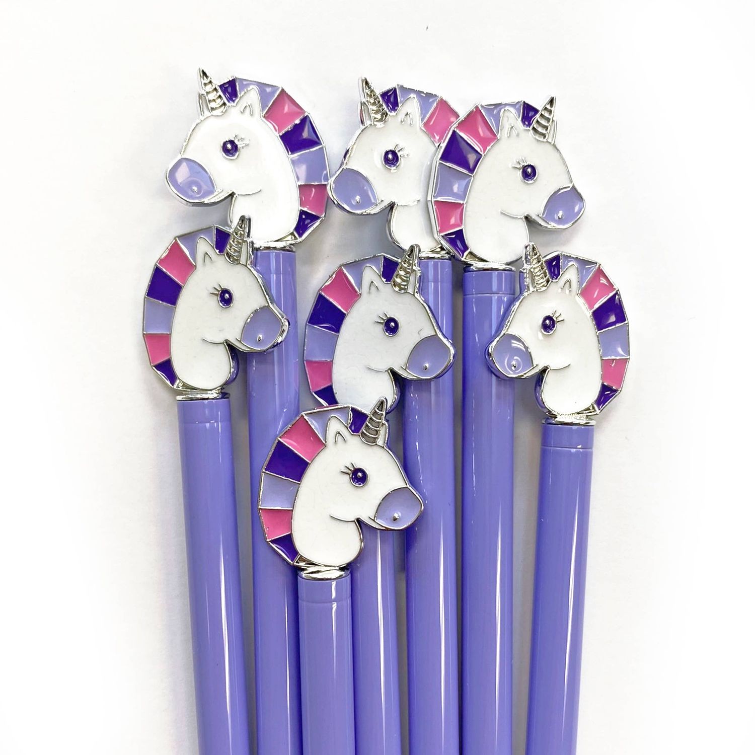 Enamel Unicorn Charm Pen - Purple