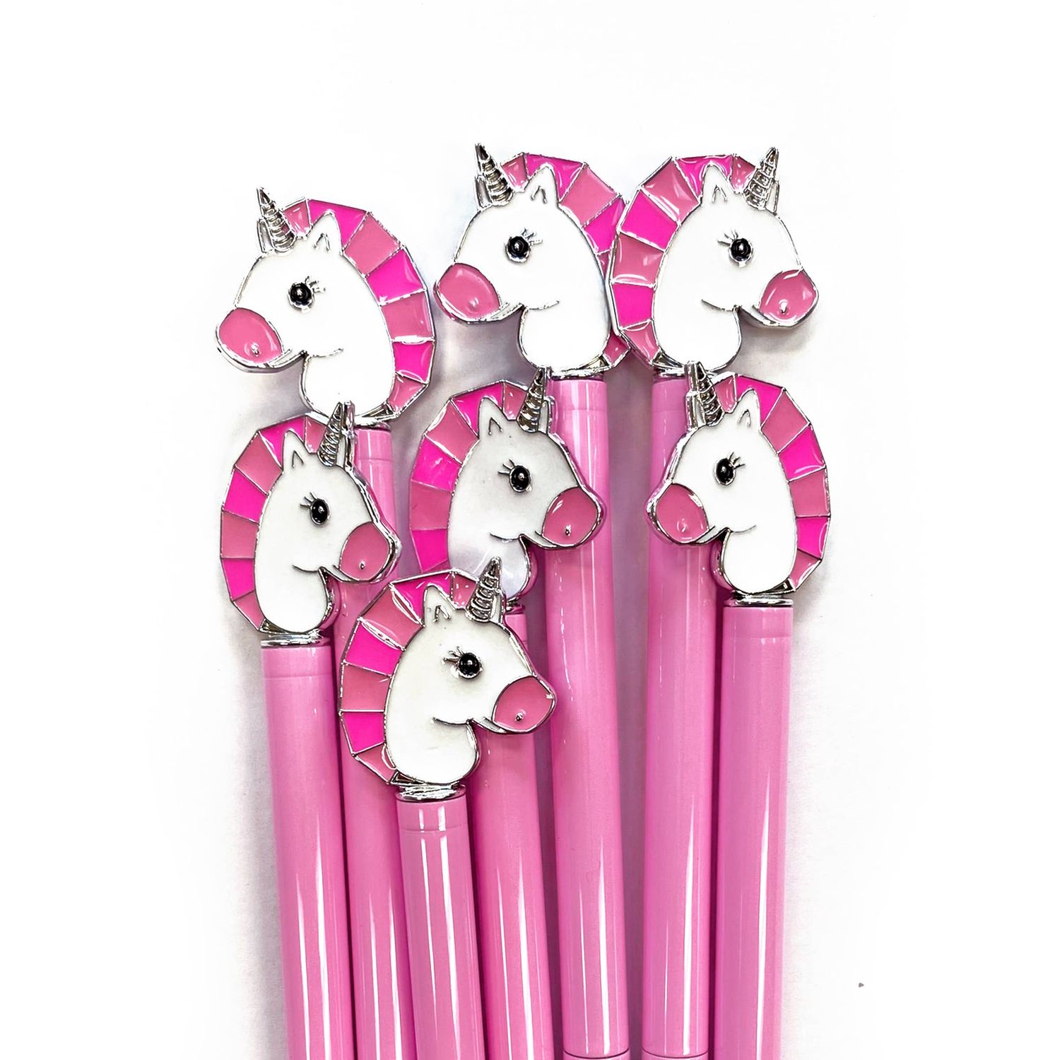 Enamel Unicorn Charm Pen -  Pink