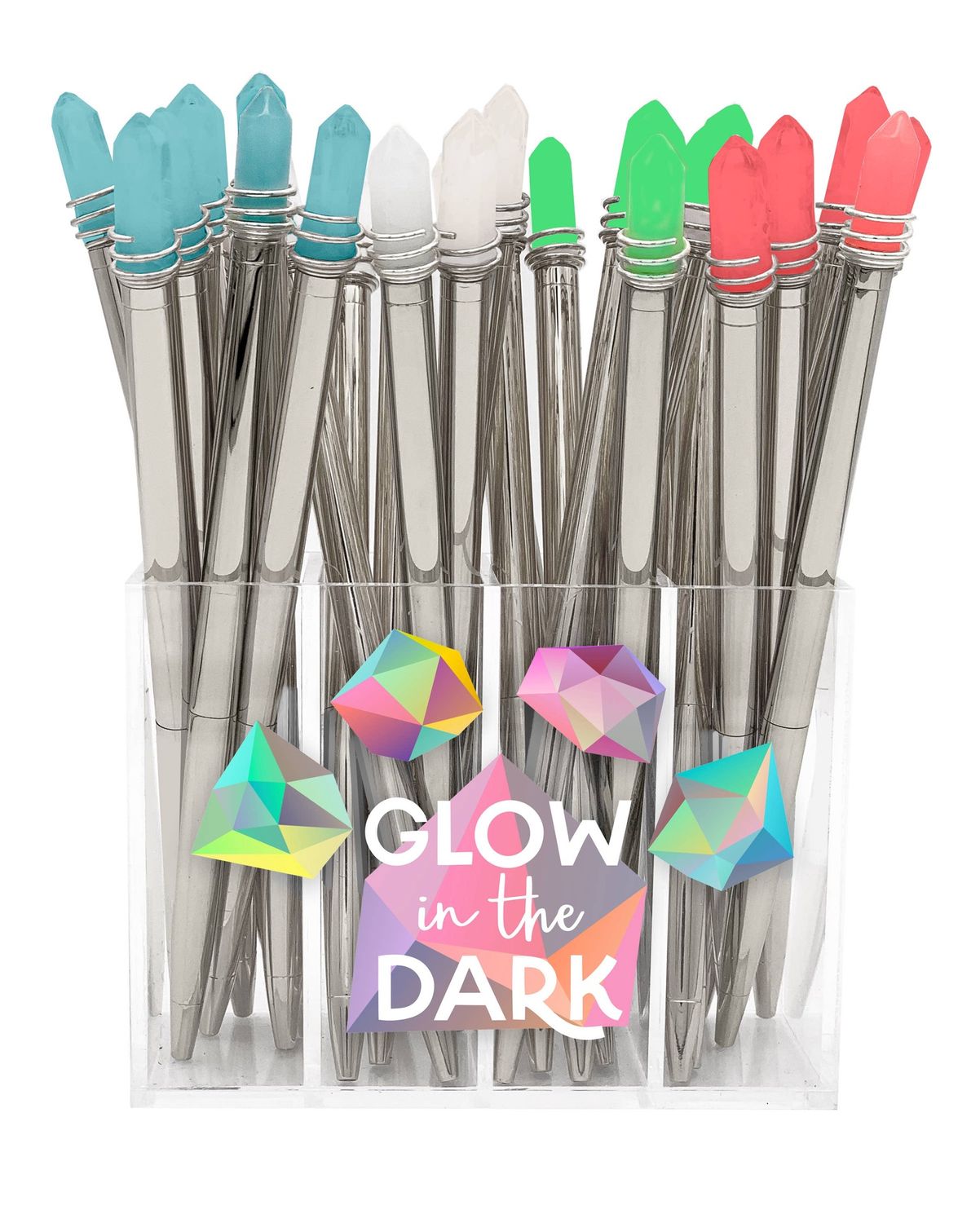GLOW IN THE DARK CRYSTAL PENS Assrt Colors