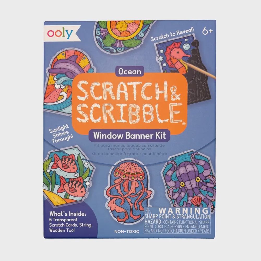 Mini Scratch &amp; Scribble Window Banner Kit - Ocean