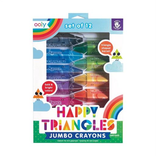 Ooly Happy Triangles Jumbo Crayons for Toddlers