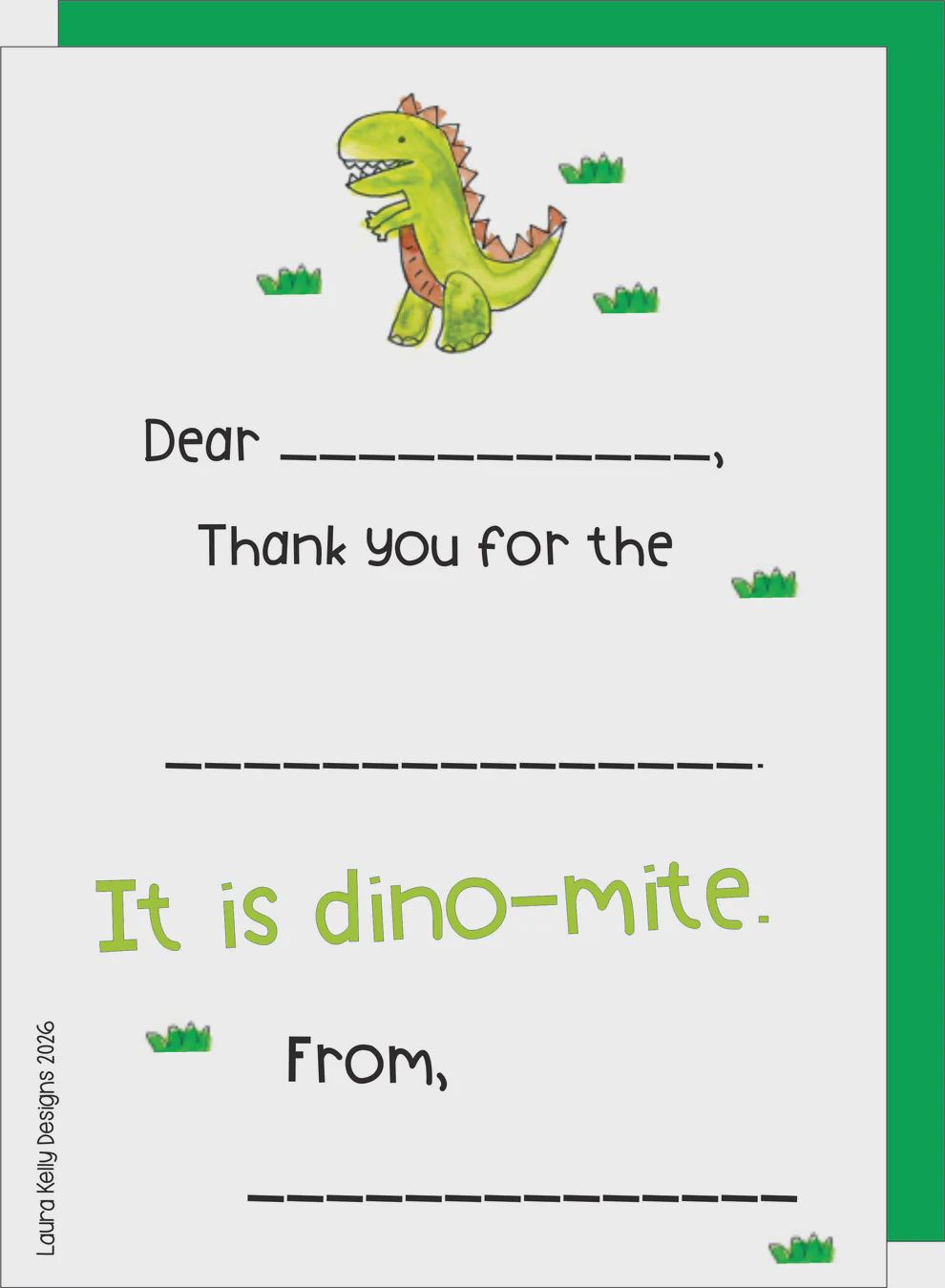 Thank You Note- Dinomite