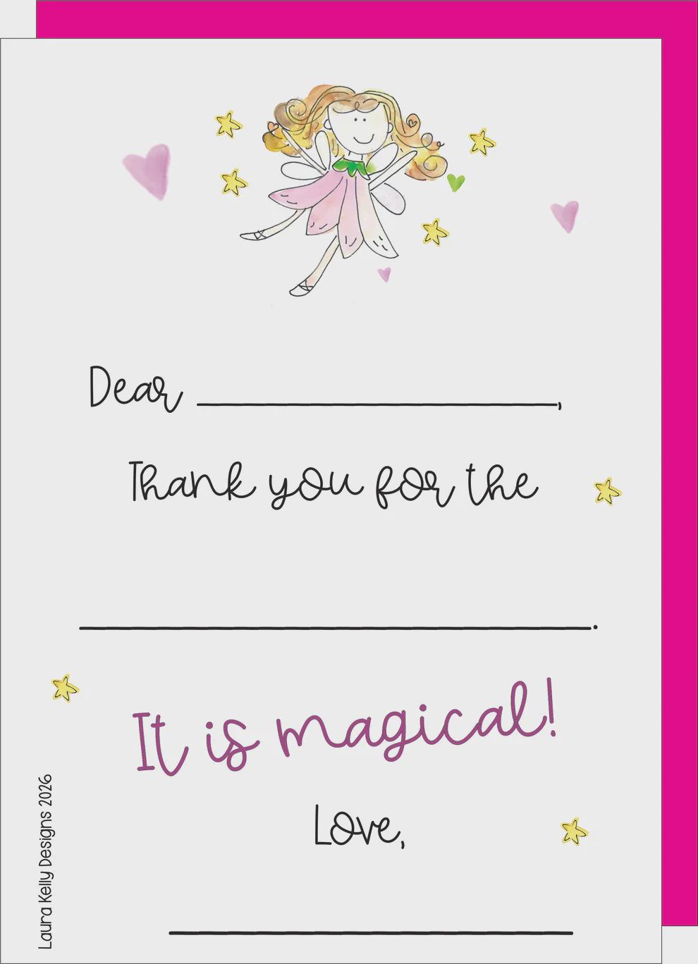 Thank You Note- Fairy