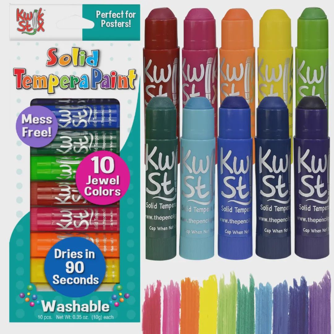 Kwikstix Tempera Paint- Jewel 10 Colors