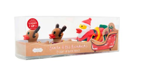 Santa &amp; His Reinducks Bath Toy Set