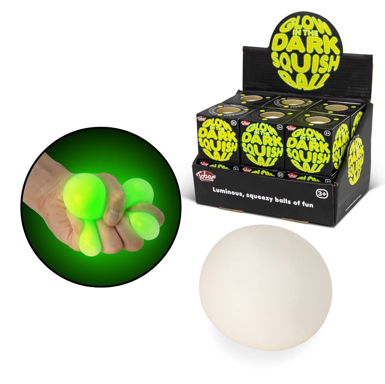Scrunchems® Glow In The Dark Squishy Ball Fidget Toy (1pc)
