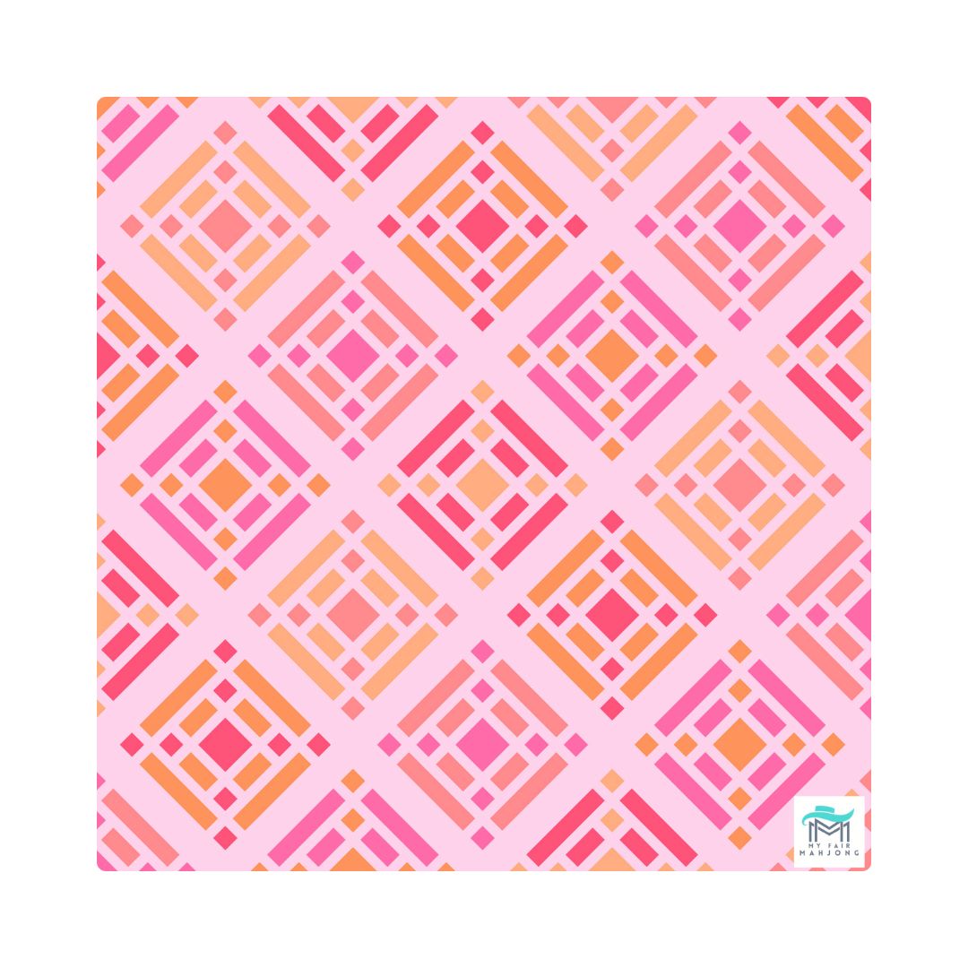 MAHJONG MAT  |  Brightside  |  33" x 33": Brightside Pink