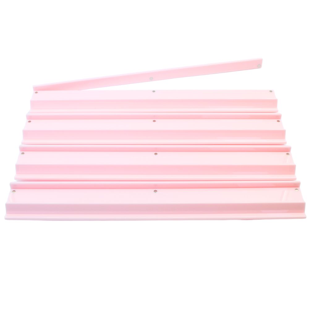MAHJONG RACKS | Premium Acrylic | 4 Racks + 4 Pushers: Solid Macaron Pink