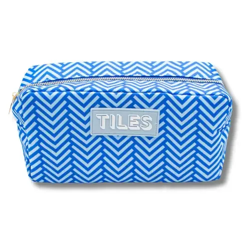Premium Mahjong Tile Bags  |  Fits Most Large Tile Sets  : Arrows-Blue Tile Bag
