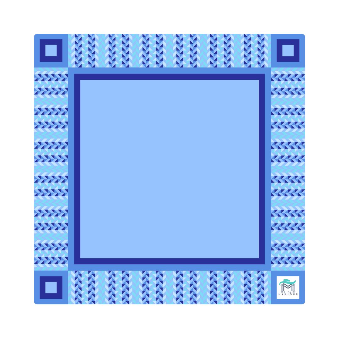 MAHJONG MAT  |  Prism  |  33" x 33": Prism Blue