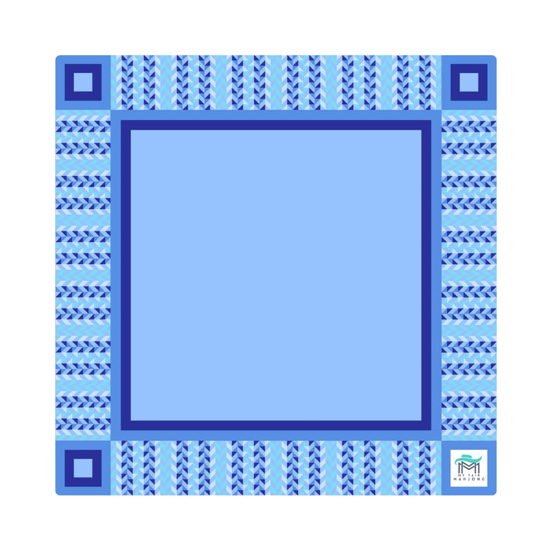 MAHJONG MAT  |  Prism  |  33" x 33": Prism Blue