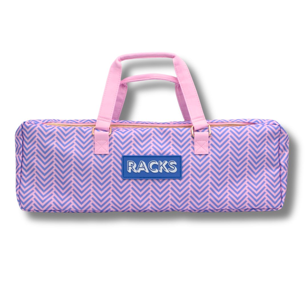 Mahjong Rack Bag  |  Fits 20" Racks + Folded Mat : Arrows- Purple Rack Bag