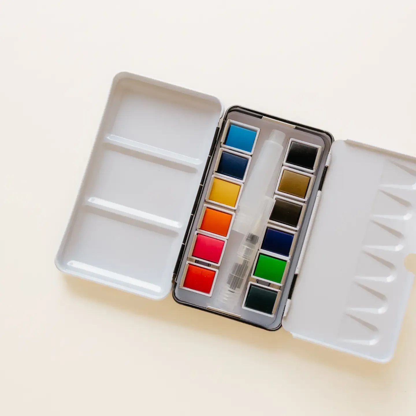 12 Color Mini-Travel Watercolor Paint Palette