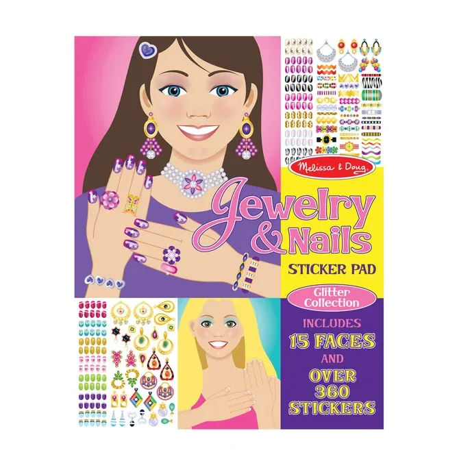 Sticker Pad - Jewelry &amp; Nails Glitter Collection
